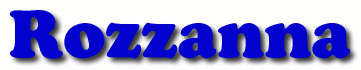 Rozzanna First Name